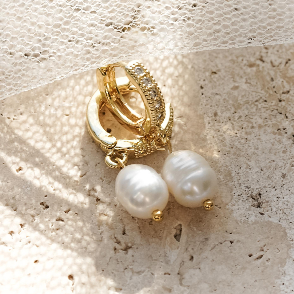 Alexandra Bridal Earrings in Gold