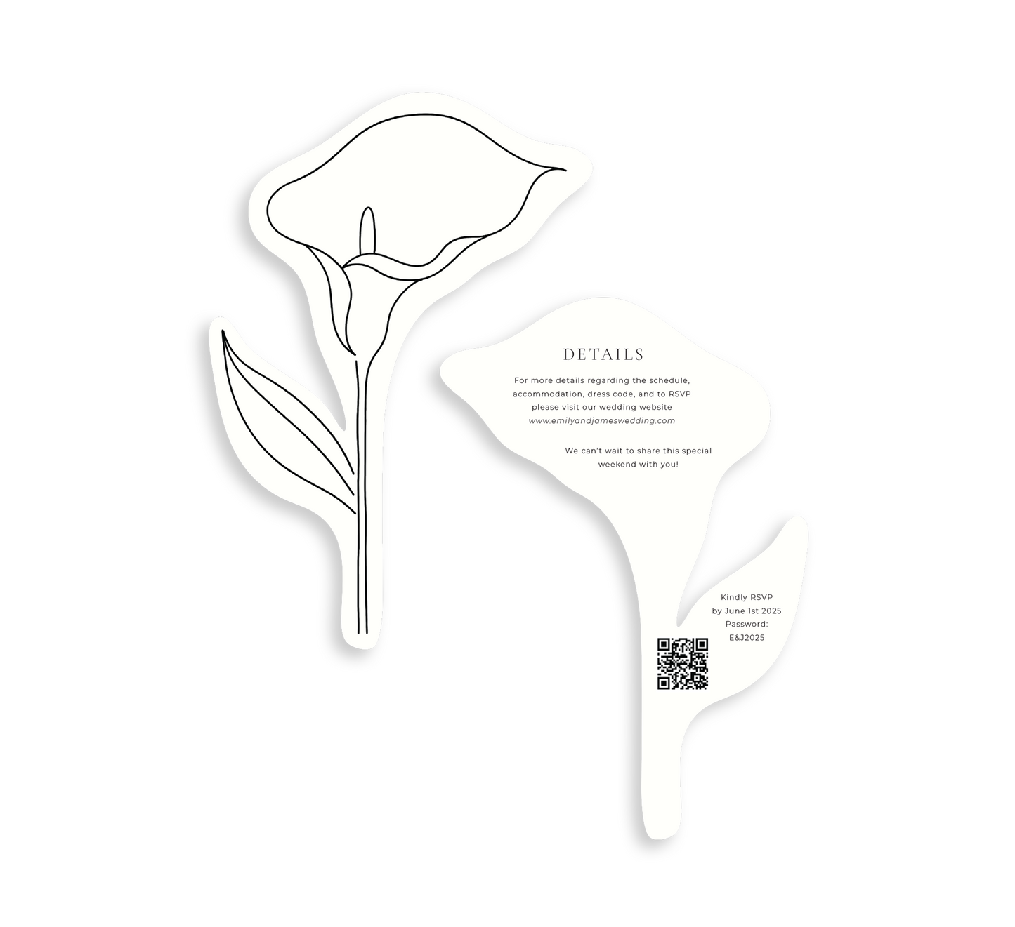 Calla Lily Diecut Details