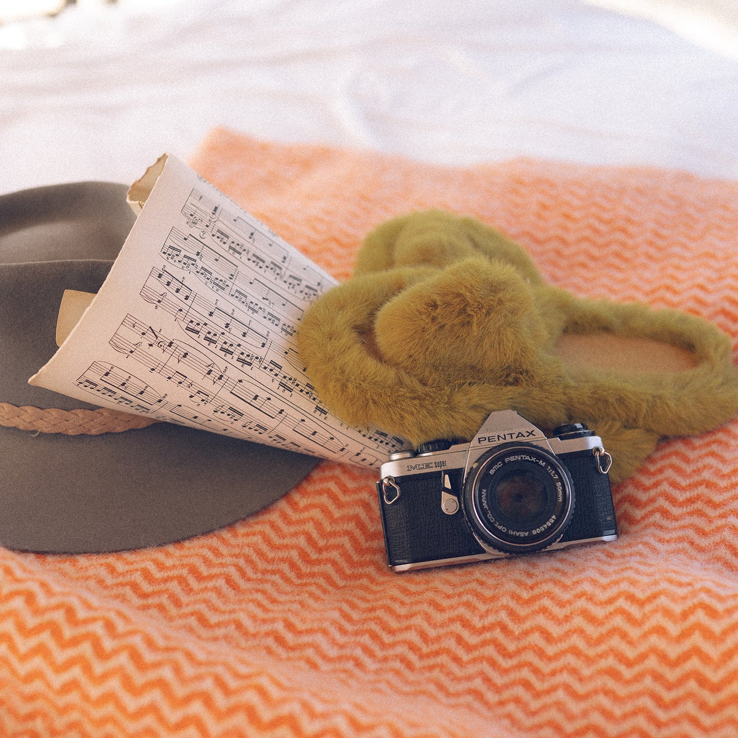 Fluffy Slippers in Lime Green