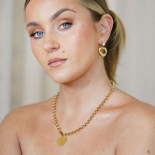 Saskia Gold Heart Necklace