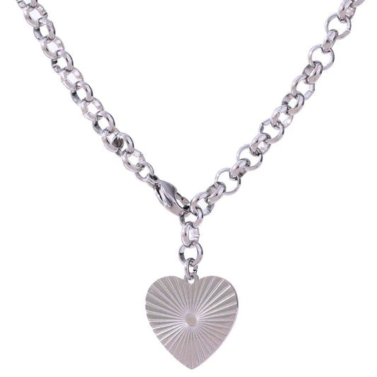 Saskia Silver Heart Necklace