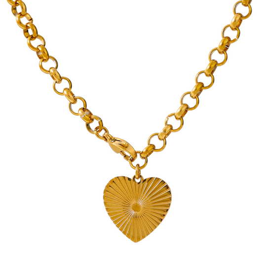 Saskia Gold Heart Necklace